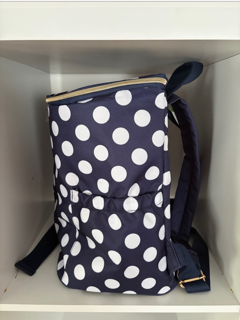 Kate Spade Navy & White Polka Dot Backpack Cooler Bag Insulated NWT - Picture 4 of 7